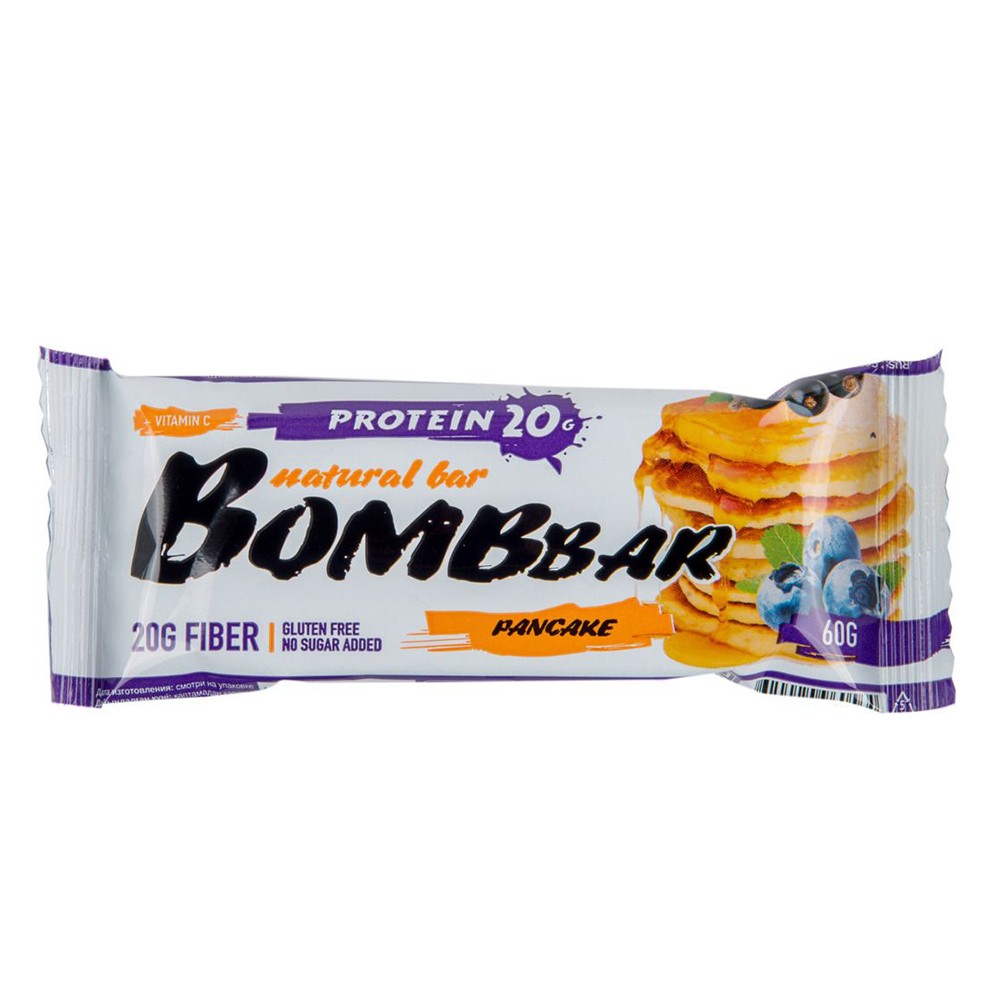 BOMBBAR протеиновый батончик 60 гр смородиново-черничныйпанкейк BOMBBAR