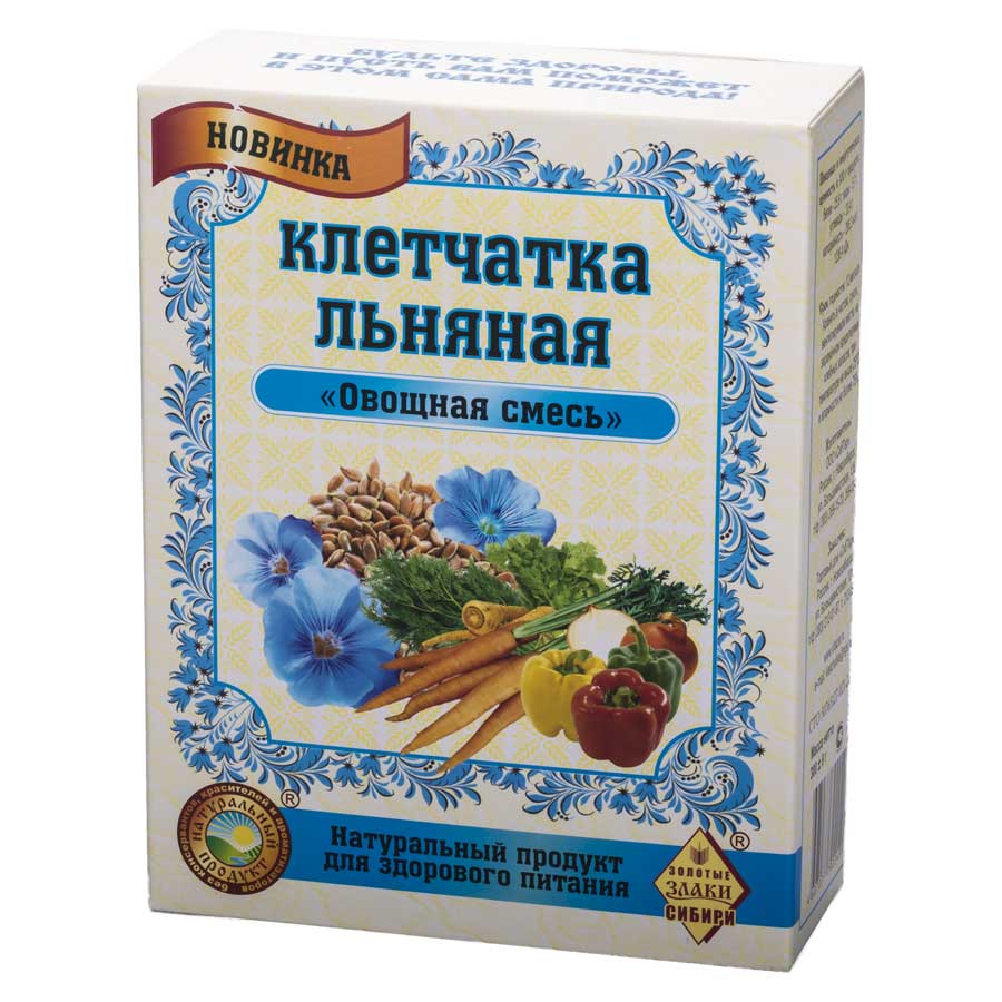 Клетчатка льняная "Овощная смесь", 300 гр Злаки Сибири