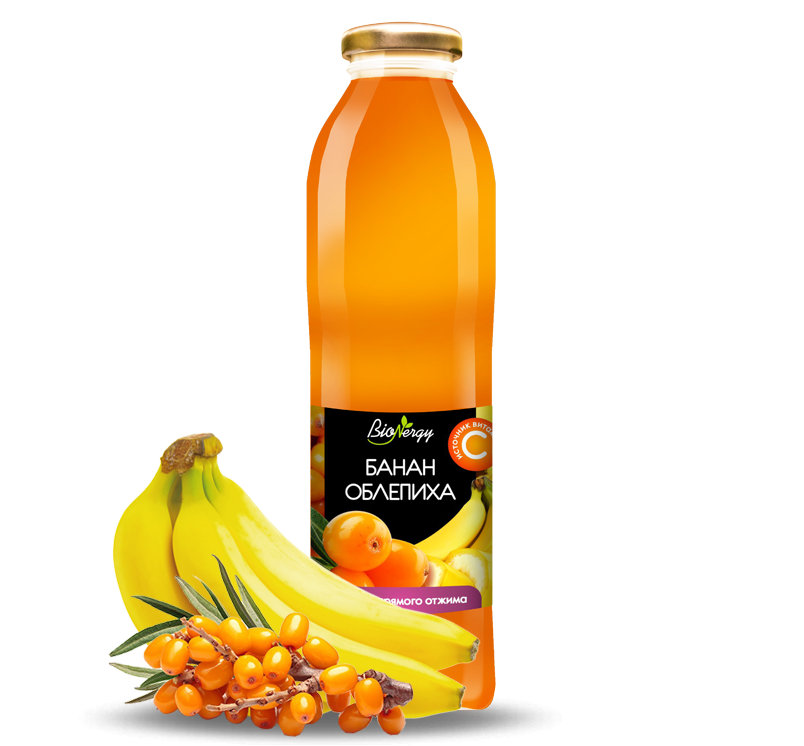 Напиток Нектар бананово-облепиховый &quot;BioNergy&quot; бут. 0,5 л (САВА) Сава