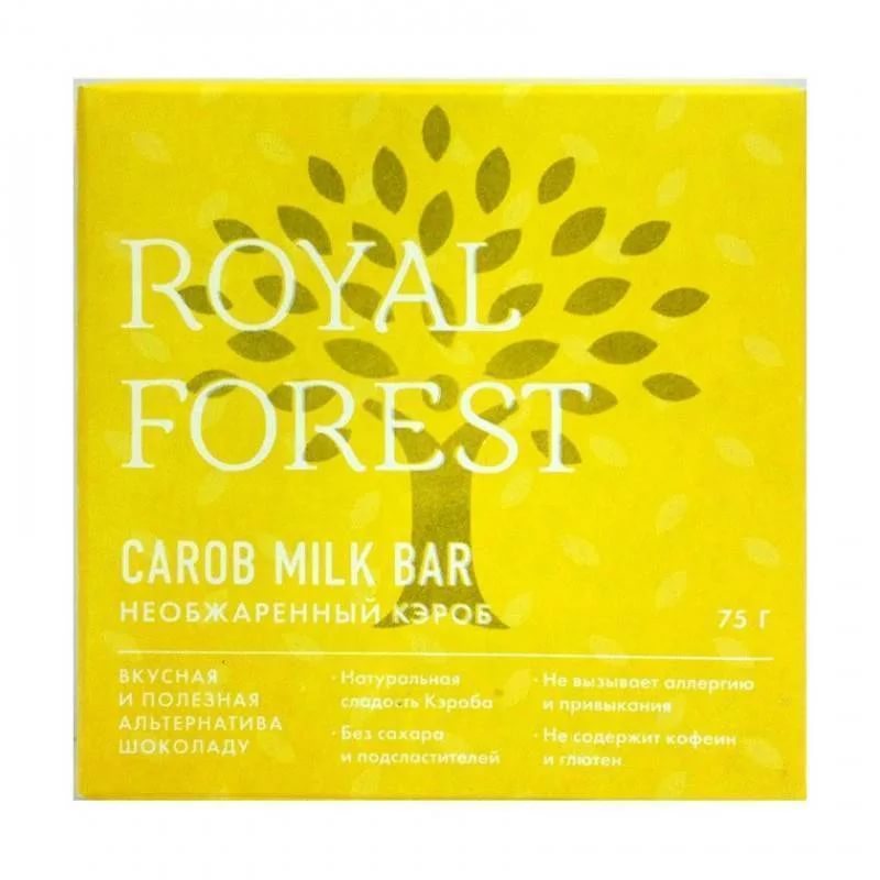 Шоколад "Необжаренный кэроб" ROYAL FOREST CAROB MILK BAR ROYAL FOREST