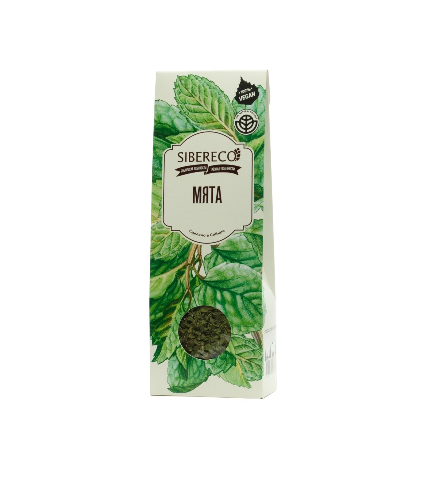 Напиток чайный из растительного сырья " Лист мяты" 30 гр коробка СибирьЭко