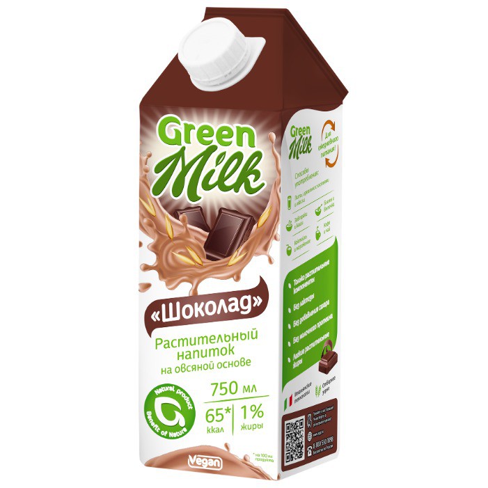 Напиток из растительного сырья &quot;Шоколад&quot; Green Milk 