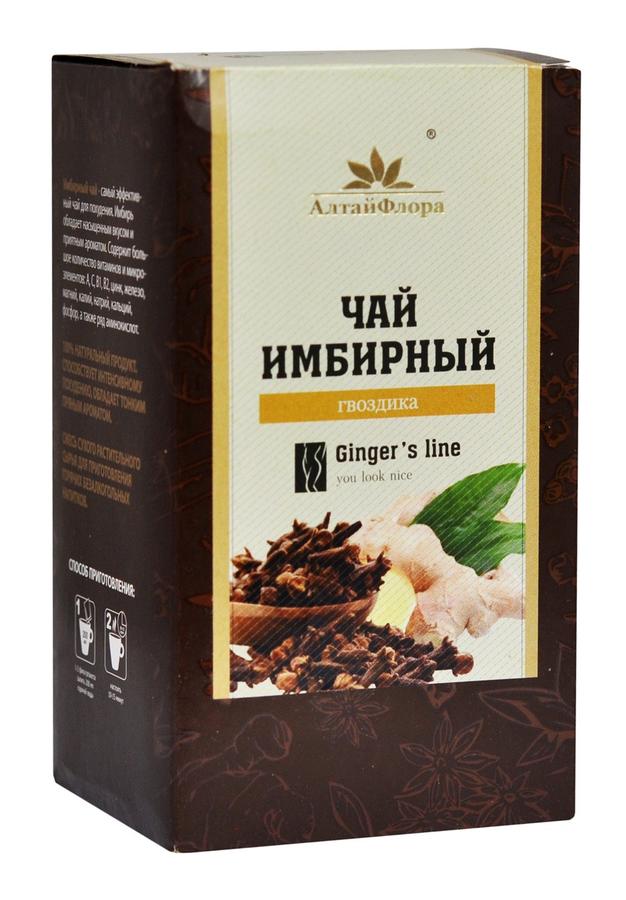 Имбирный чай с гвоздикой пакетики Алтайская чайная компания