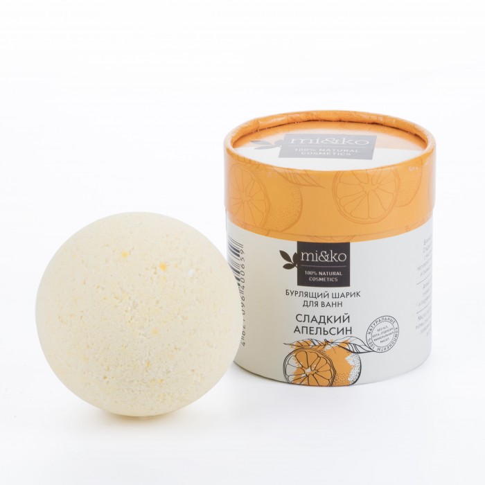 Mi&Ko Бурлящий шар для ванны "Сладкий апельсин", 185 гр Mi&Ko