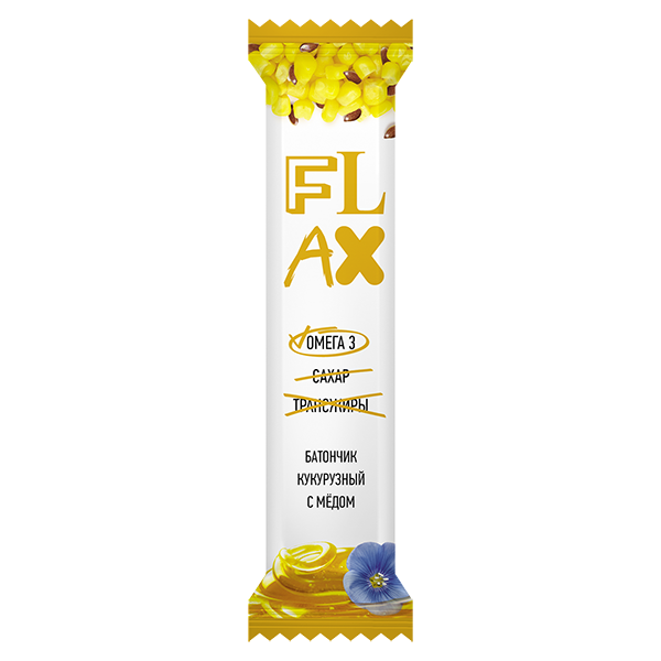 Конфета «FLAX» кукурузная с мёдом Компас Здоровья