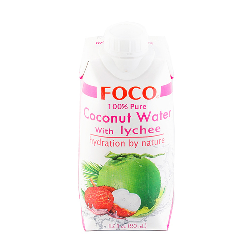 Кокосовая вода с соком личи "FOCO"  330 мл Tetra Pak 100% натуральный напиток, БЕЗ САХАРА FOCO