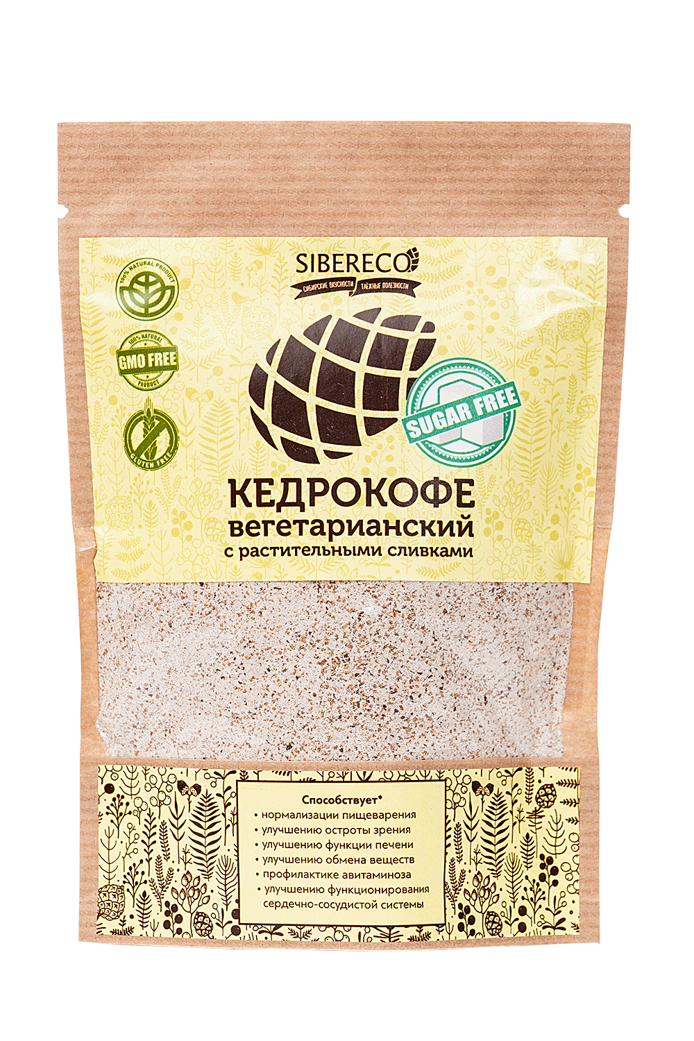 Кедрокофе Вегетарианский на растит сливках (без сахара) 90 гр Сиберико Sibereco