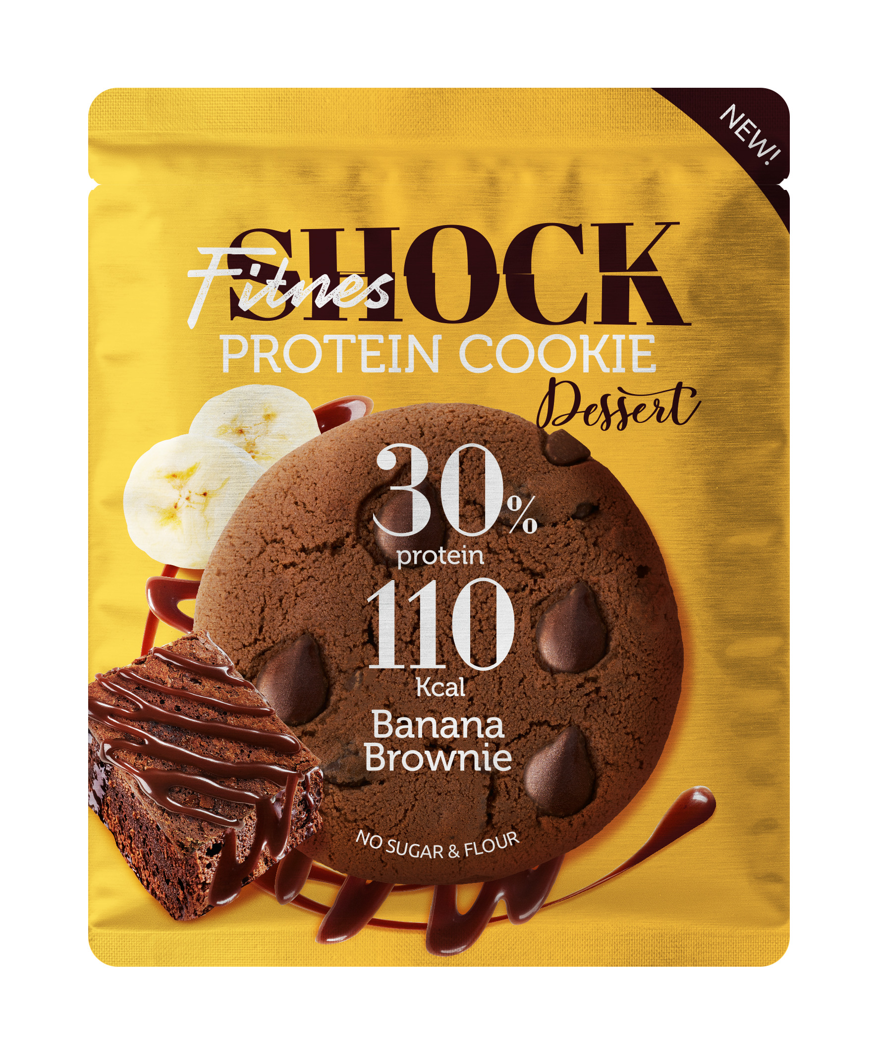 Бисквит глаз "Брауни горячий шоколад" FitnesShock. 50 гр. Фест Фуд