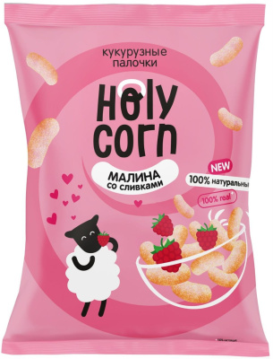 Holy Corn Палочки кукурузные &amp;quot;Малина&amp;quot;, 50 гр Holy Corn