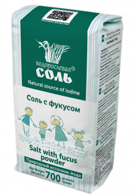 Смесь водоросли (фукус) с солью 700г Без глютена Водорослевая соль
