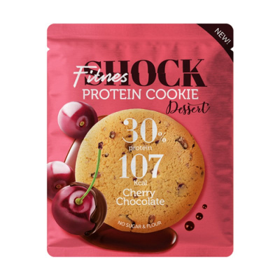 Печенье протеиновое "FitnesShock" Вишня-шоколад, 35 гр (Фитнес десерты) FitnesShock