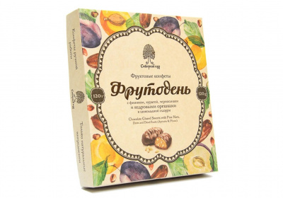 Конфеты "Фрутодень" с кедровыми орешками в шоколадной глазури Сибирский кедр