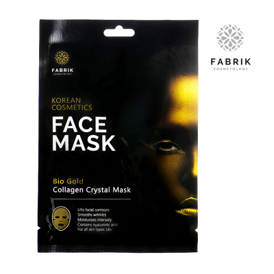 Гидрогелевая маска для лица с био золотом Фабрик Косметик