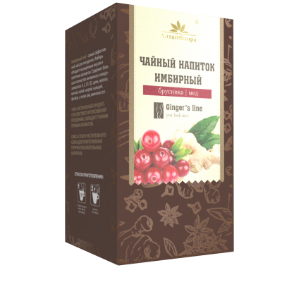 Имбирный чай с брусникой и медом Алтайская чайная компания