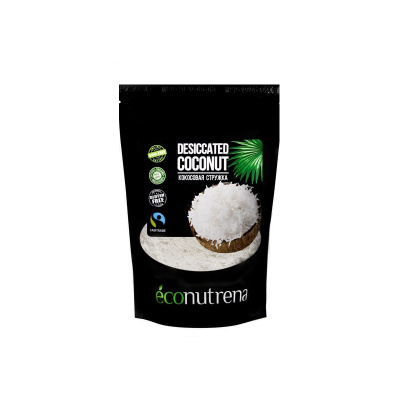 Стружка кокосовая НИЗКОЙ жирности, диетическая 150 г "Econutrena" Econutren