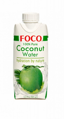 Кокосовая вода &amp;quot;FOCO&amp;quot;  330 мл Tetra Pak 100% натуральная, БЕЗ САХАРА FOCO