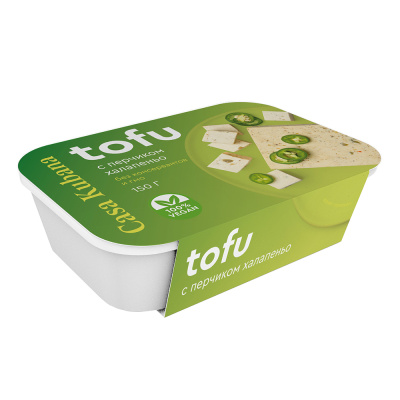 Тофу-брикет "С перчиком Халапеньо", 150 гр (СиЭко Фудс) СиЭко Фудс