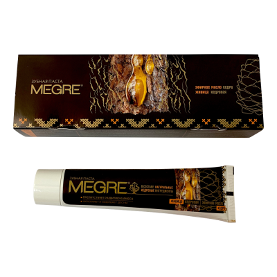 Паста зубная "MEGRE" с эфирным маслом сибирского кедра, туба 60 мл. MEGRE