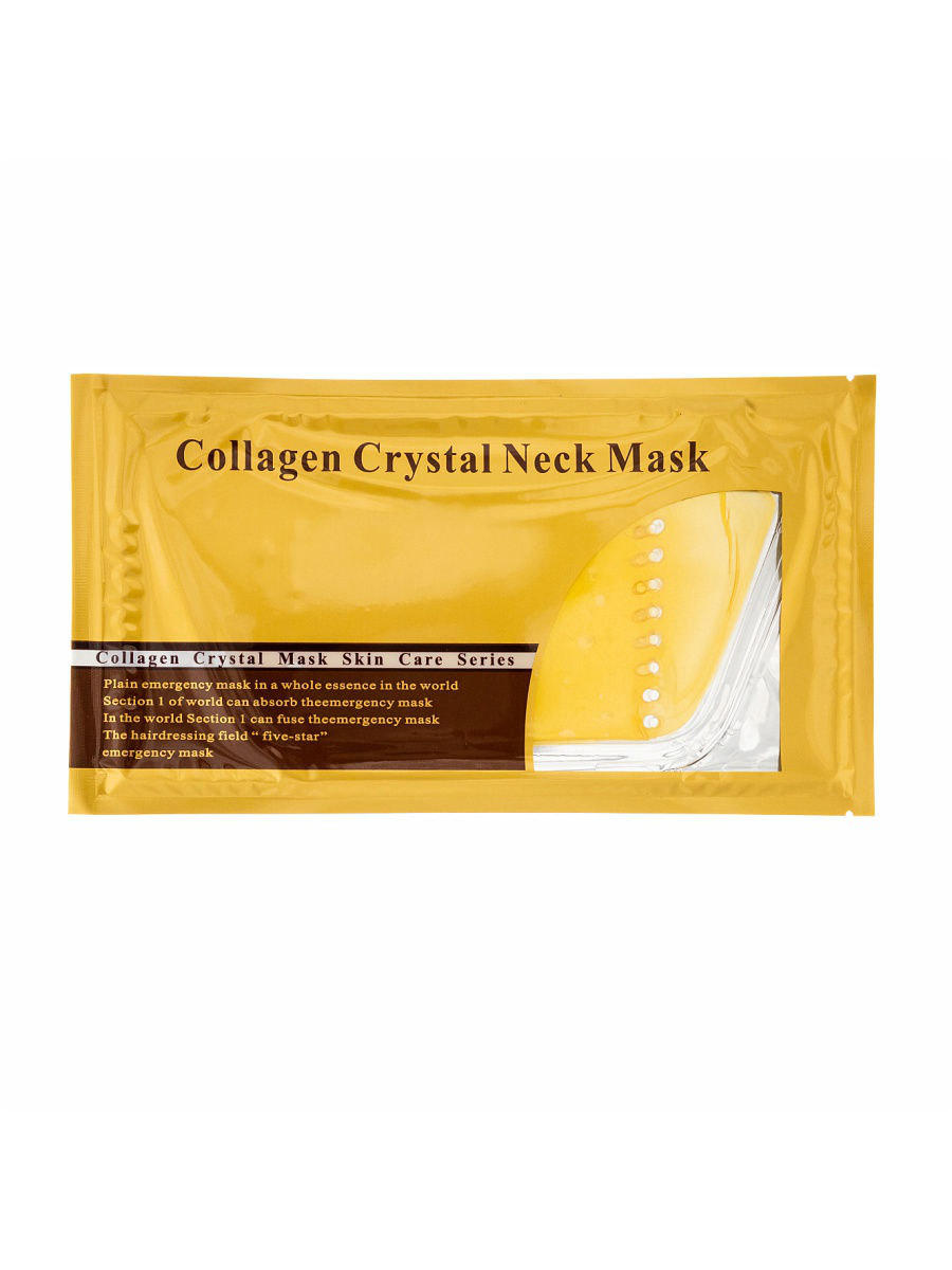 Маска для шеи Collagen Crystal MaskBio Gold 